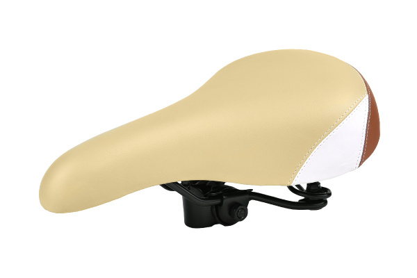 Седло DS-2416 MTB 270*180mm, 620гр,анатомическое,комфорт,эластомер,беж.коричневое