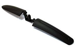 Крыло переднее, GH-367F, для велосипеда 24-28", крепеж под вилку, мото-дизайн, черное