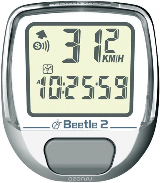 Велокомпьютер Echowell Beta-3, 10 функций, проводной, серебр.